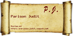 Parison Judit névjegykártya